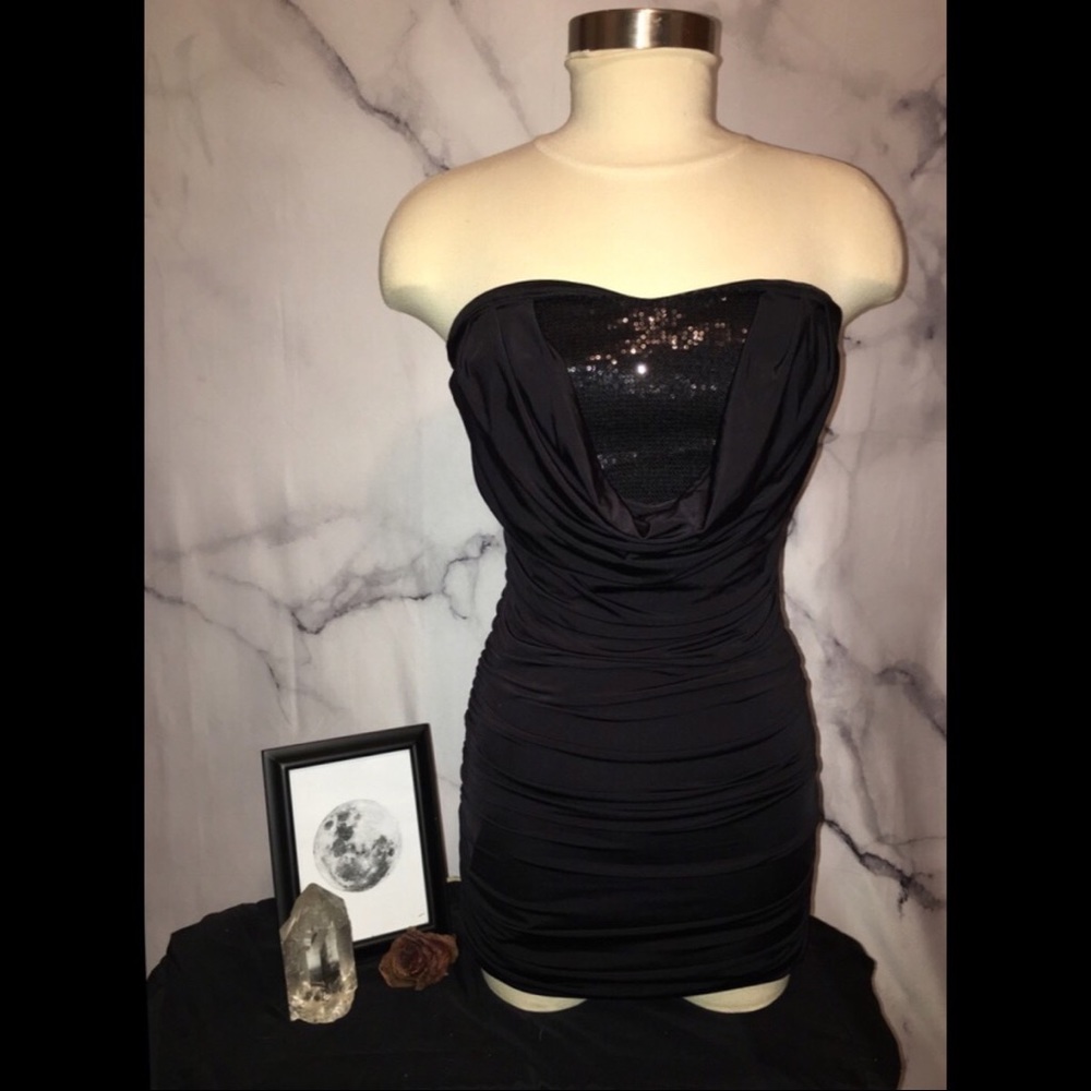 Forever 21 Sparkly Strapless Mini Dress